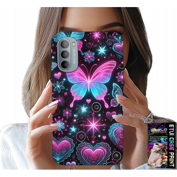 Custodia Per Motorola G31 / G41 - Farfalla Colorata Cuore Modelli Alla Moda Custodia-image