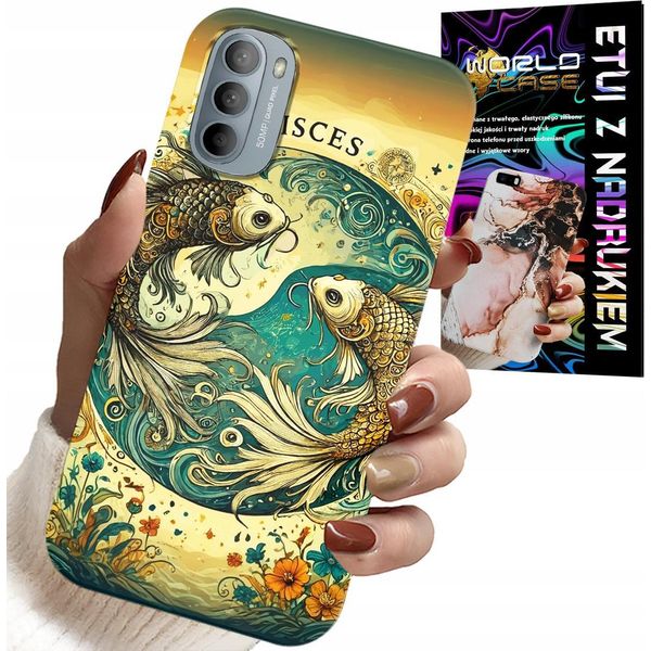 Custodia Per Motorola G31 / G41 - Segno Zodiacale, Pesci Astronomia + Pellicola Protettiva-image