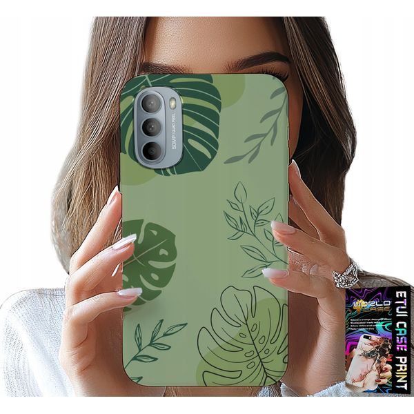 Custodia Per Motorola Moto G52 / G82 - Foglia Verde Motivi Vegetali Plecki-image