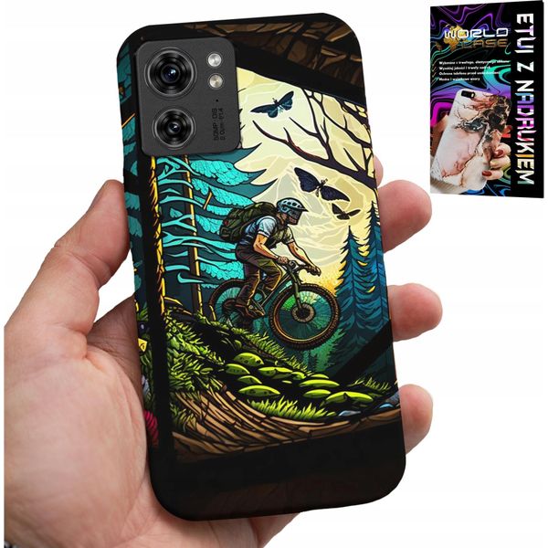 Custodia Per Motorola Edge 40 - Escursioni Estreme In Bicicletta Nella Foresta-image