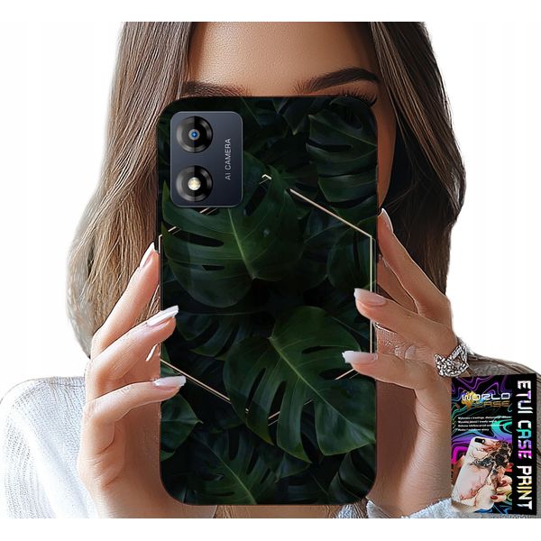 Custodia Per Motorola Moto E13 - Foglie Eleganti Modelli Alla Moda Sulla Custodia-image