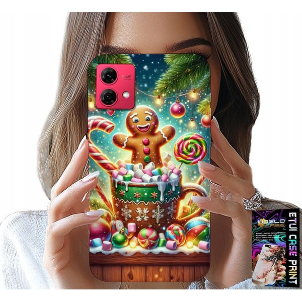 Custodia Per Motorola Edge 40 Neo - Modelli Natalizi Di Pan Di Zenzero +Folia-image
