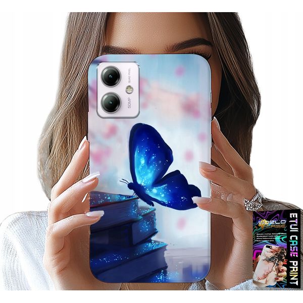 Custodia Per Motorola Moto G14 - Farfalla Blu, Farfalla, Motivi Femminili-image