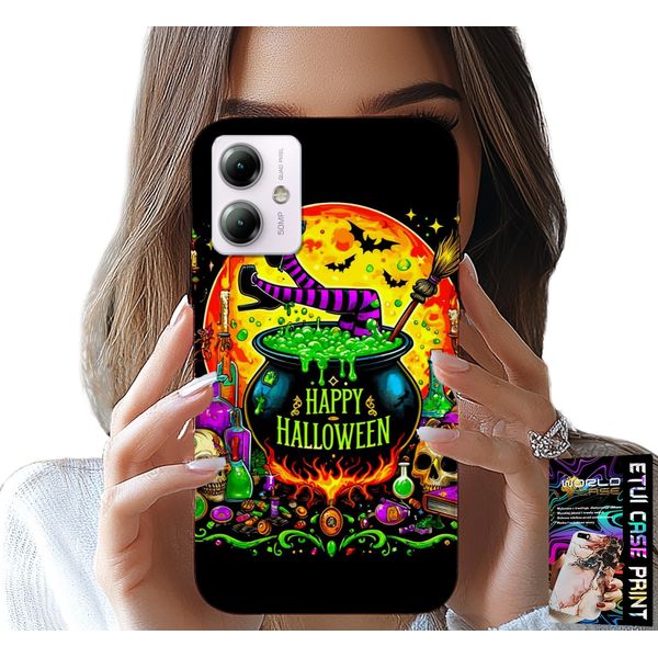 Custodia Per Motorola Moto G54 5G - Strega Cauldron Wand Halloween Glass-image