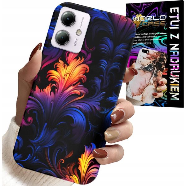 Custodia Per Motorola Moto G54 5G - Motivi Astratti Colorati + Foil-image
