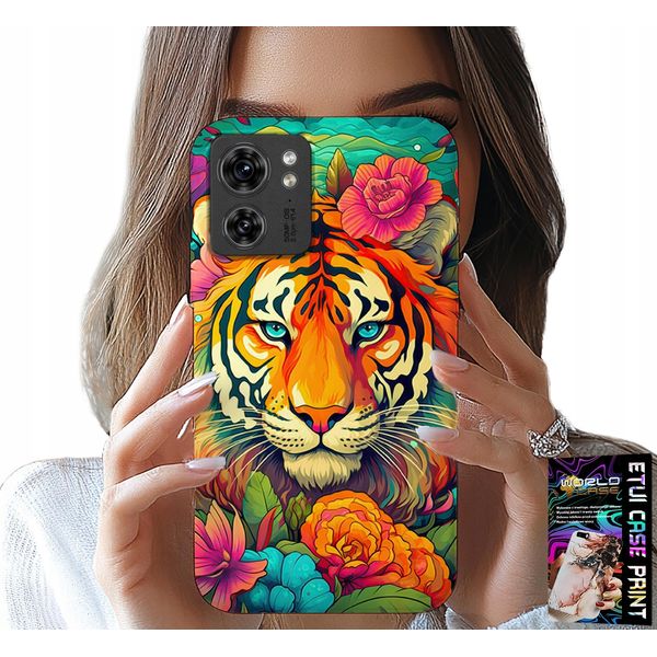 Custodia Per Motorola Edge 40 - Custodia Con Motivi Animali Tigro E Tigre-image
