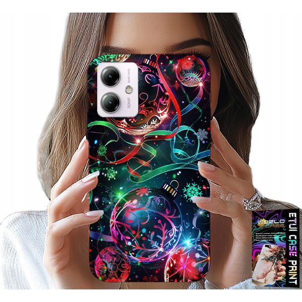 Custodia Per Motorola Moto G14 - Palline Di Natale, Albero Di Natale, Custodia + Pellicola Protettiva-image