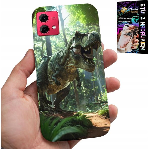 Motorola Edge 40 Neo - Dino Dinozaur Tyranozaur Custodia + Folia-image