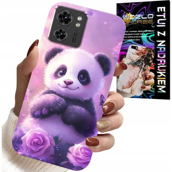 Custodia Per Motorola Edge 40 - Modelli Per Bambini Sweet Panda + Foil-image