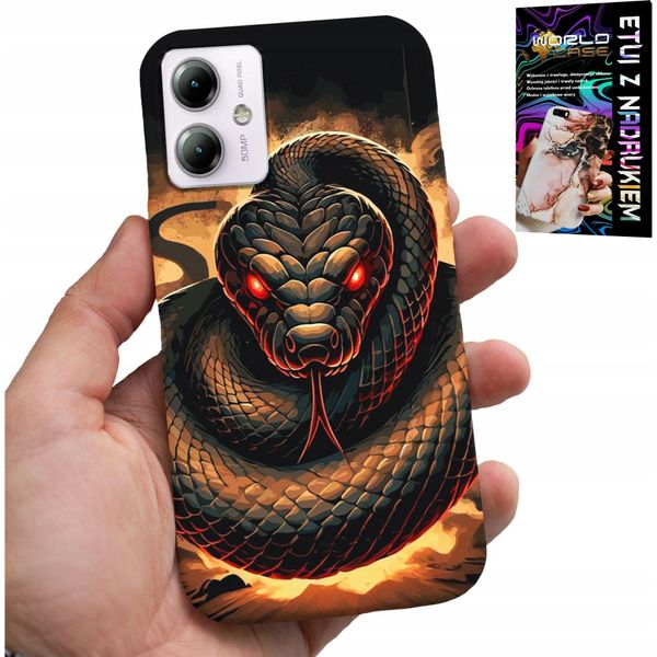 Custodia Per Motorola Moto G54 5G - Serpente, Cobra Serpenti A Sonagli Custodia + Foil-image