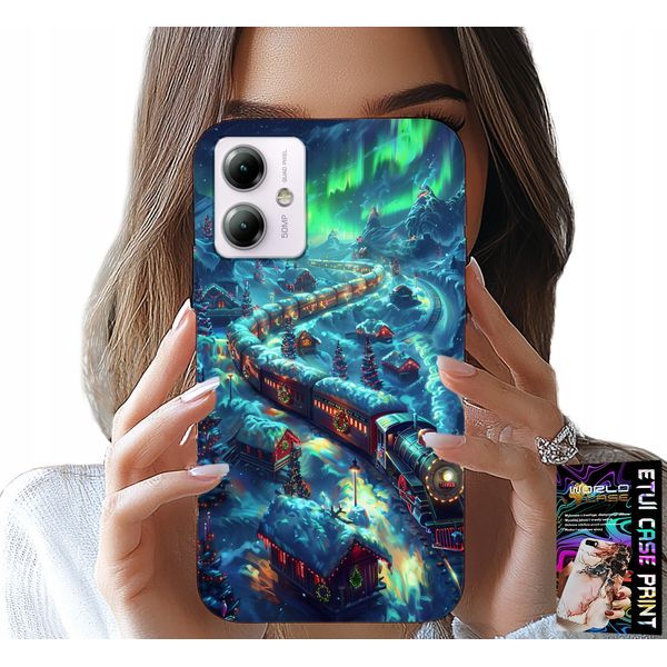 Custodia Per Motorola Moto G14 - Treno, Espresso Motivi Natalizi + Vetro-image