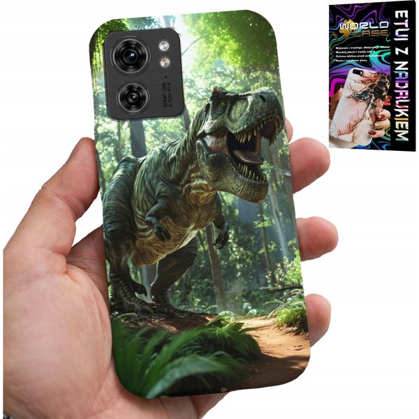 Motorola Edge 40 - Custodia Dino Dinozaur Tyranozaur + Folia-image