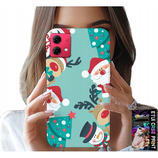 Custodia Per Motorola Edge 40 Neo - Babbo Natale, Renna, Pupazzo Di Neve, Disegni Natalizi-image