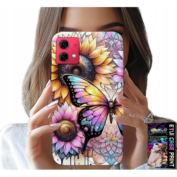 Custodia Per Motorola Edge 40 Neo - Girasole Con Farfalla, Custodia + Foil-image