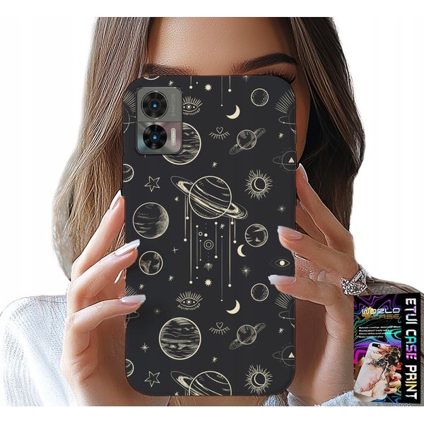 Custodia Per Motorola Edge 30 Neo - Cosmo Pianeti Stelle Luna + Foil-image