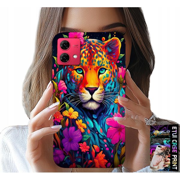 Custodia Per Motorola Edge 40 Neo - Modelli Floreali Tiger Tiger + Foil-image
