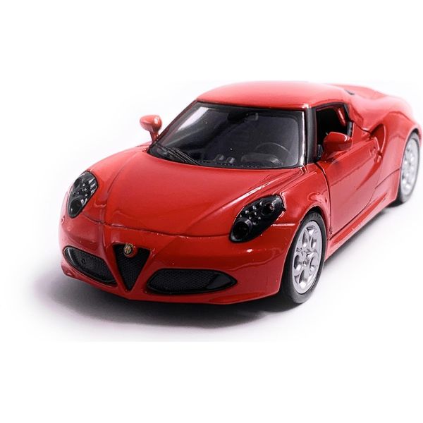 Onwomania Alfa Romeo 4C Sportwagen Modellauto Auto In Rot Mst. 1:34-image