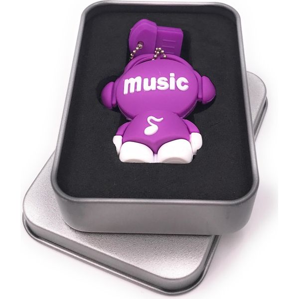 Onwomania Music Man Music Purple Chiavetta Usb In Confezione Regalo Di Alluminio 32 Gb Usb 3.0-image