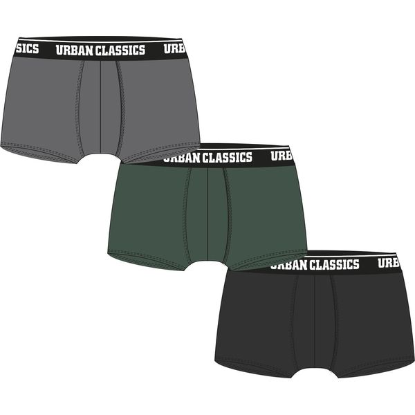 Urban Classics Boxer 3-Pack Grigio+Verde Scuro+Nero - 3XL-image