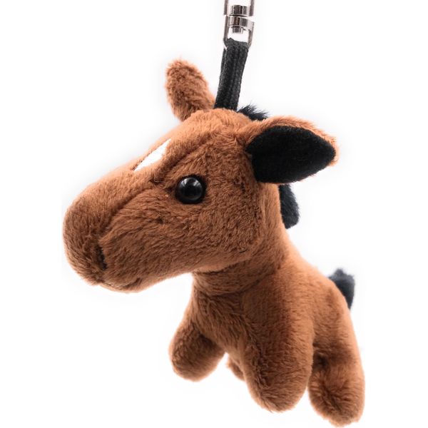Onwomania Peluche / Coccolone / Portachiavi In Tessuto Animale Cavallo Marrone In Piedi 17 Cm-image