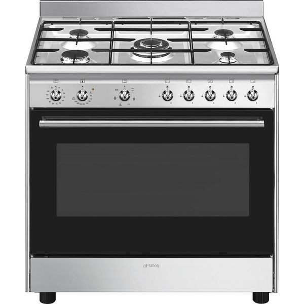 Smeg Concert CX90GM Cucina A Libera Installazione Piano Cottura Elettrico A Gas Acciaio Inox A-image