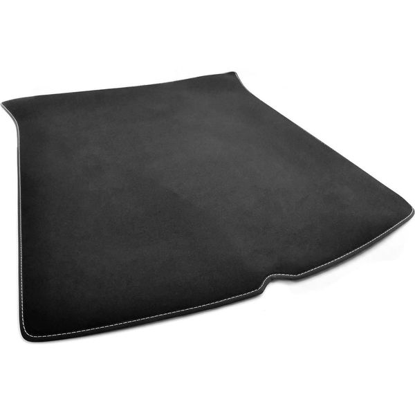 Tappetino Per Il Bagagliaio Posteriore Tappetino Per Il Bagagliaio Tesla Model 3 Premium Velours (Cuciture Argento) Tappetino Per Auto Tappeto Nero-image