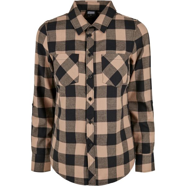Urban Classics - Camicia Da Donna In Flanella A Quadri Nero/Softtaupe - S-image