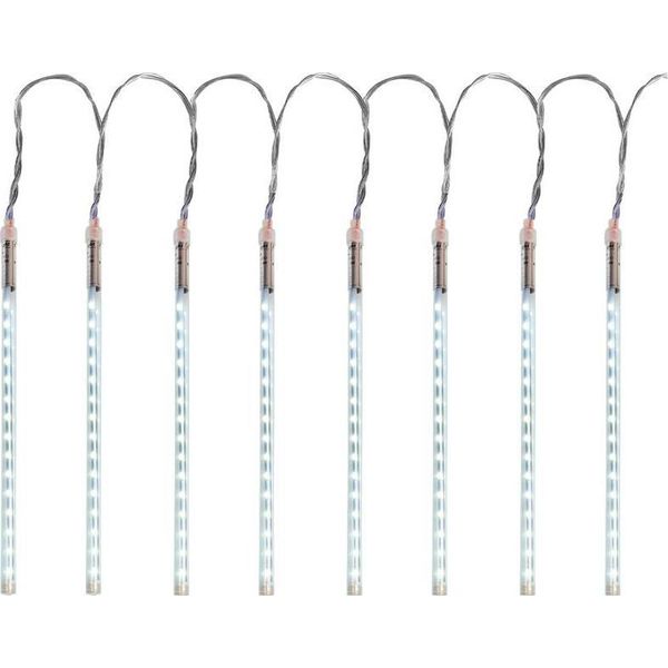 Catena Luminosa Magichome Natale Icicle, 720 Led Bianco Freddo, 24 Ghiaccioli, Effetto Cascata, 230 V, 50 Hz, IP44, Per Esterni, Illuminazione, L-7,50 X 0,30 M-image