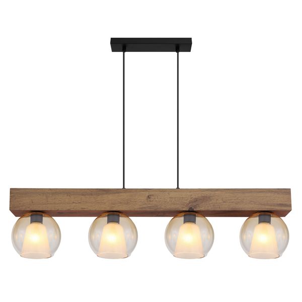Globo Lighting HäNgeleuchte "Barry I", Braun (Schwarz), 1 Stk., Leuchten, HäNgelampe/Pendelleuchte/Esszimmer/Wohnzimmer/Esstisch, HäNgeleuchte-image