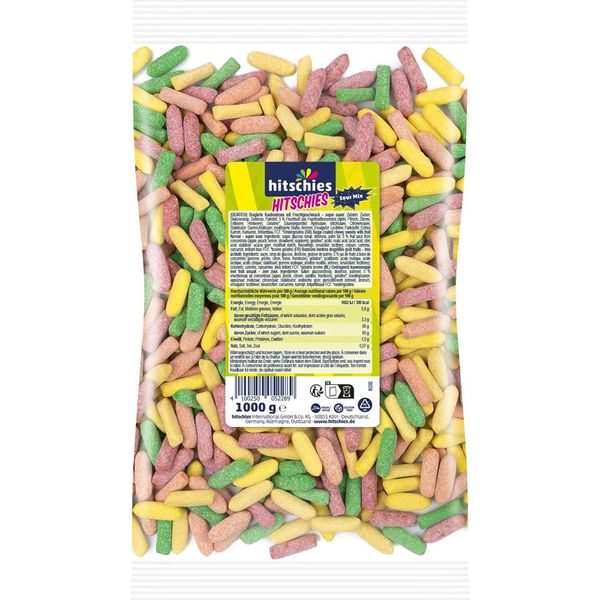 Hitschies Sour Mix Caramelle Gommose Al Gusto Di Frutta Frizzante 1000G-image
