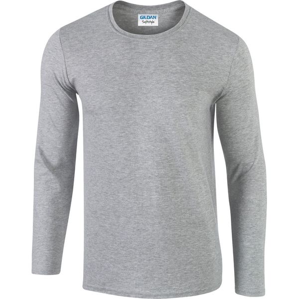 Gildan - Uomo/Donna - Maglietta Unisex A Maniche Lunghe "Softstyle"" PC5877 (S) (Grigio)"-image