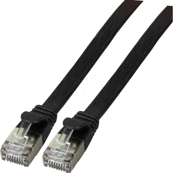 Efb K5545SW.0,25 Efb RJ45 Flachpatchkabel U/Ftp, Cat.6A, Pvc, 0,25M, Schwarz-image