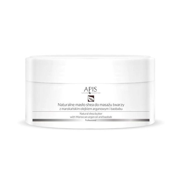 Apis_Natural Burro Di Karité Naturale Per Il Massaggio Del Viso Con Olio Di Argan E Baobab Del Marocco 100G-image