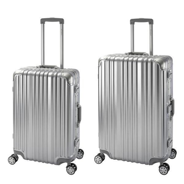 Travelhouse London - Set Di 2 Valigie Da Viaggio M+L - Policarbonato Rigido Argento-image