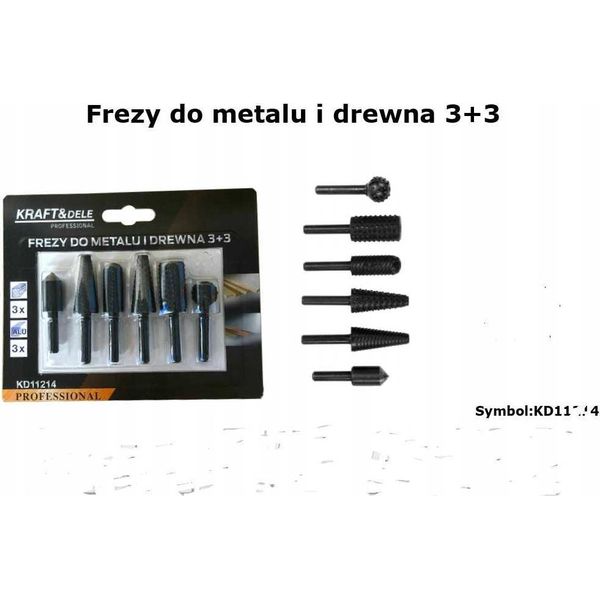Kraft&Dele Set Di Frese Per Legno E Metallo 6 Pezzi KD11214-image