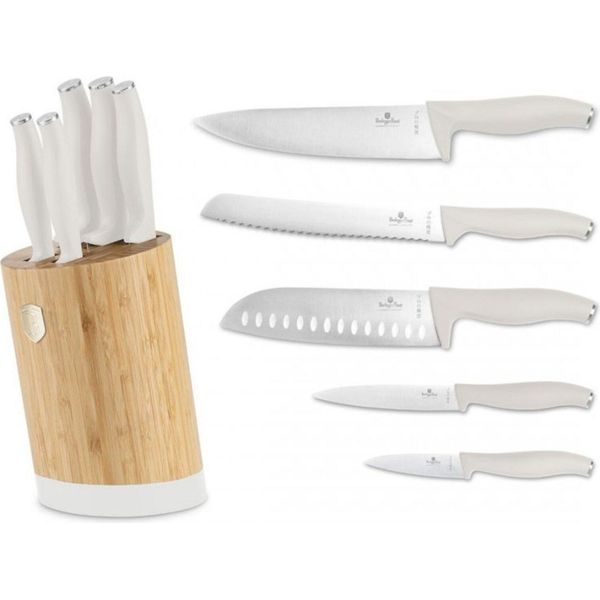 Berlingerhaus Set Di Coltelli In Supporto Bamboo 6 Pezzi Collezione Sahara-image