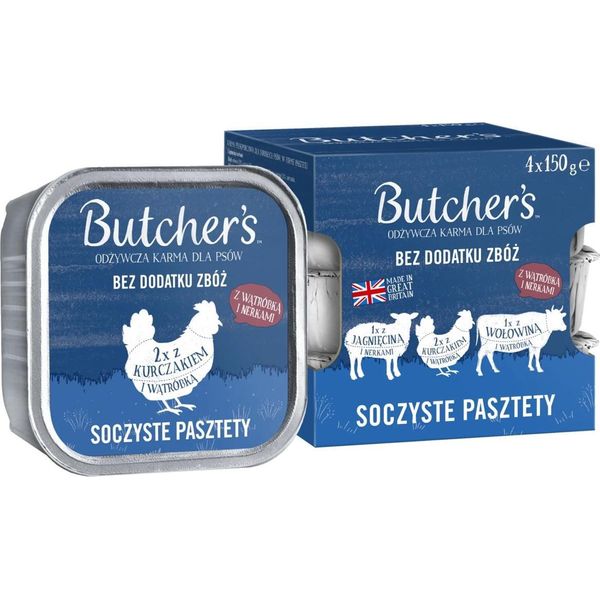 Butchers Original Con Fegato E Reni Per Cani 4X150G-image
