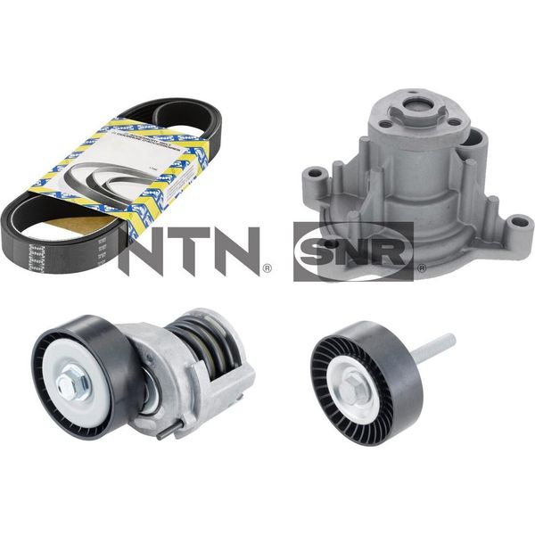 Snr KAP857.141 - Oe 55201362 Wasserpumpe + Keilrippenriemensatz FüR A1 (8X), A3 (8P), Altea (5P), Leon (1P1), Toledo Iii (5P2), Octavia Ii (1Z), Superb Ii (3T), Yeti (5L), Eos (1F), Golf Plus (5M), Golf V (1K), Golf Vi, Jetta Iii (1K2), Jetta Iv, Passat (3C), Passat (365, 362), Scirocco, Tiguan (5N)-image