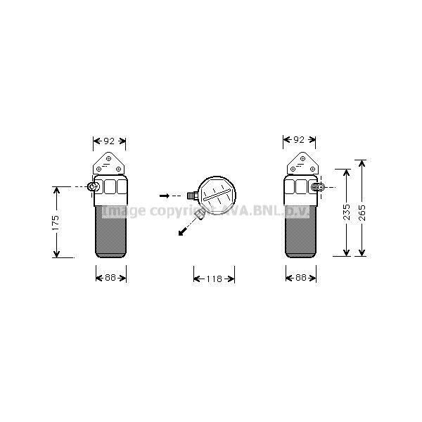 Prasco AID004 - Essiccatore Aria Condizionata Oe 8D0820193 Per A6 (4B), A4 (8D), Passat (3B)-image