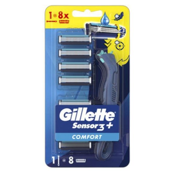 Rasoio Gillette Sensor 3+ Comfort Con 8 Cartucce-image