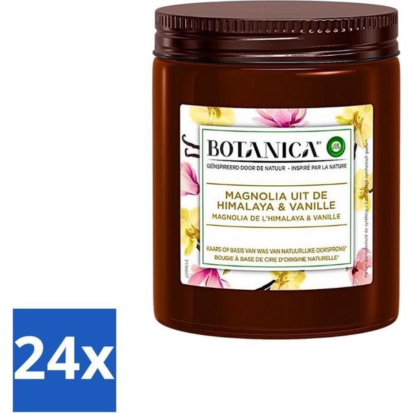 Botanica Di Air Wick – Candela Profumata – Vaniglia E Magnolia – 40 Ore Di Durata – Confezione Risparmio – 24 Pezzi-image