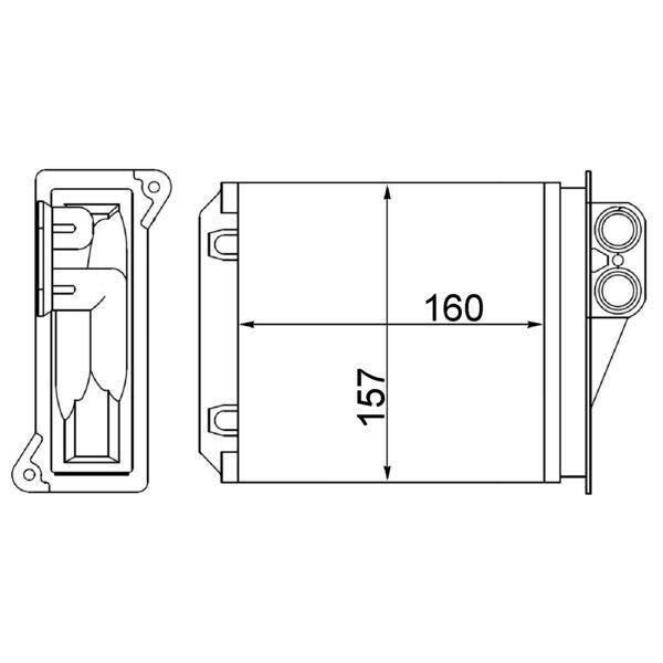 Mahle Ah 168 000S - Oe 2E0819017D Scambiatore Di Calore, Riscaldatore Per Sprinter (W906), Crafter (2E), Crafter (2F)-image