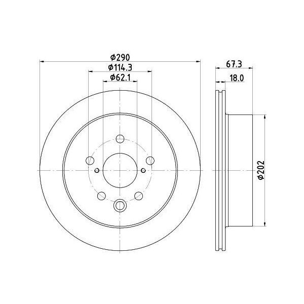 Hella 8DD 355 134-531 - Oe 4243153020 Disco Freno Per Is Iii (E3)-image