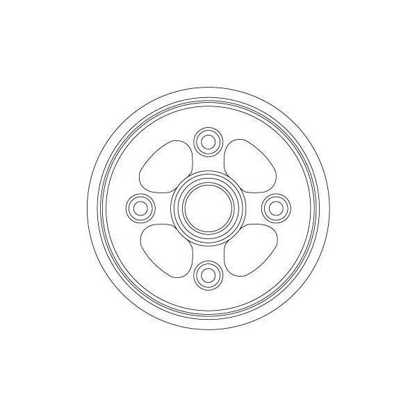 Trw DB4555 - Tamburo Freno Oe 96457238 Per Matiz (M200, M250), Spark (M200, M250)-image
