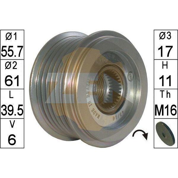 Era ZN5677 - Puleggia Alternatore Oe 13 502 580 Per Orlando (J309), Cruze (J308), Cruze (J305), Cruze (J300), Captiva, Antara (L07)-image