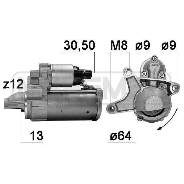Era 221044 - Oe 96 756 606 80 Motorino Di Avviamento, Starter Per Berlingo, C3 Aircross Ii (2C, 2R), C3 Ii (Sc), C3 Iii (Sx), C4 Cactus, C4 G-Picasso Ii (Da, De), C4 Ii (Nc), C4 Picasso Ii, C4 Spacetourer (3D), DS3, DS4, DS5, C4 (3A, 3E), Jumpy (V), DS4 (Nx), DS5 (Kf), Combo (K9), Crossland X, Grandland X, 2008 I (Cu), 208 I (Ca, Cc), 3008 (0U), 3008 (M), 308 Ii, 308 Sw Ii, 5008 I, 5008 Ii, 508 (8-image