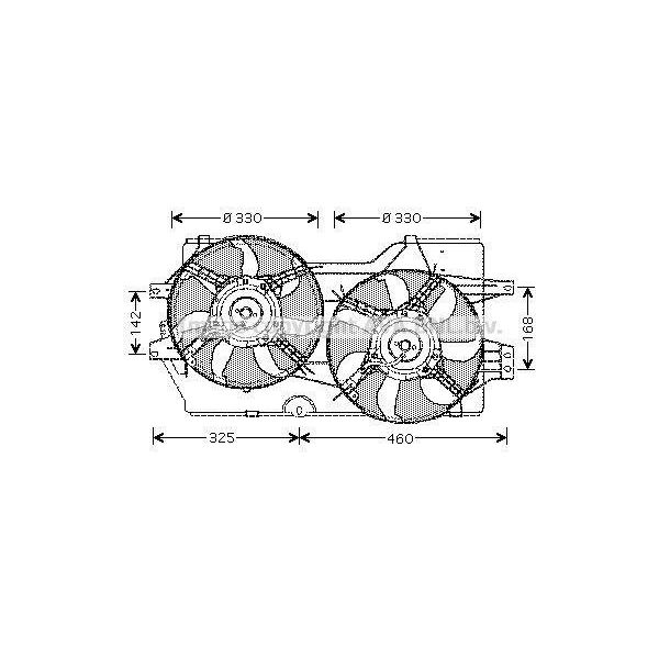 Prasco CR7502 - Ventola Radiatore Oe 24682593 Per Voyager Iii (Gs)-image