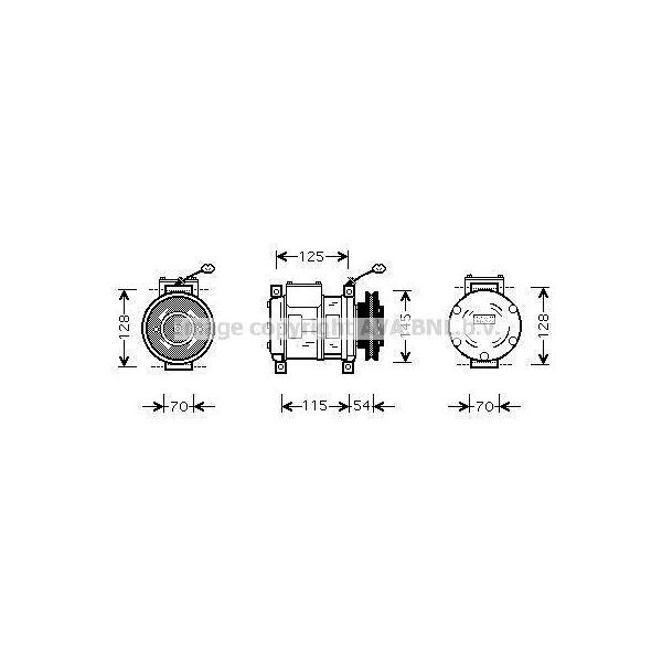 Prasco CRAK074 - Compressore Aria Condizionata Oe 4677040E Per Voyager Iii (Gs)-image