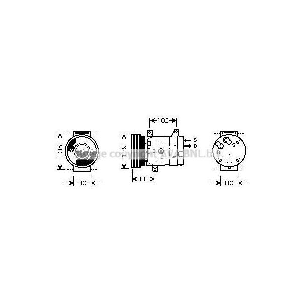 Prasco RTAK367 - Compressore Aria Condizionata Oe 7700103536 Per Scenic I, Megane Scenic, Megane I-image
