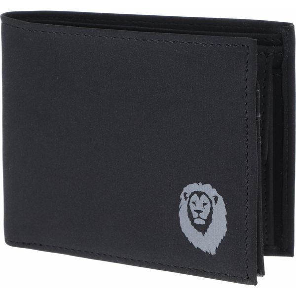 Oxmox Portafoglio New Cryptan Rfid Protect QuerscheinböRse Freedom Lion Print Grey Black Nero-image